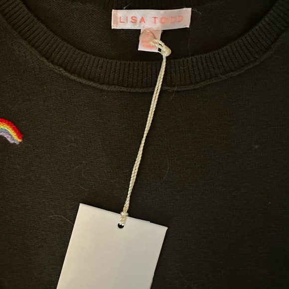 LISA TODD OVER THE RAINBOW SWEATER NWT LARGE - Picture 3 of 3